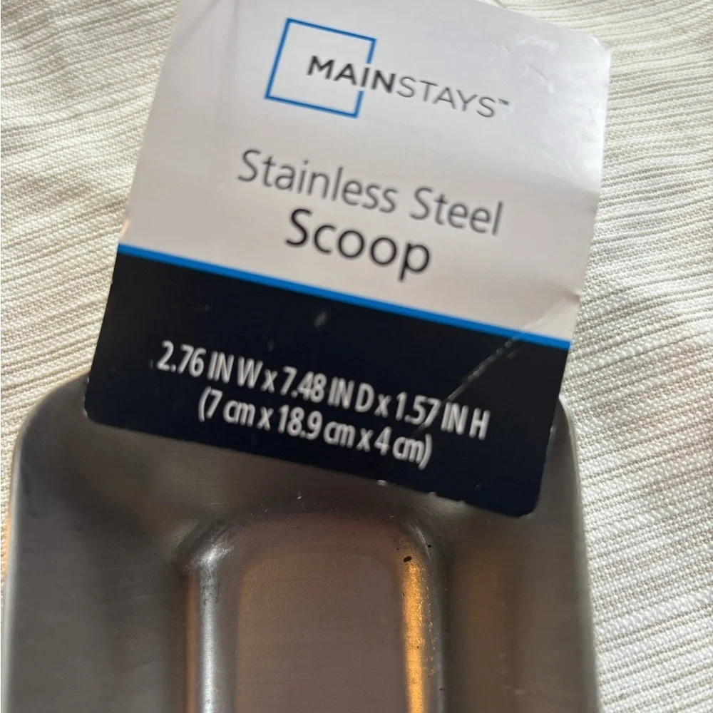 New Stainless steel ice scoop mainstays scoop with handle